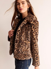 Boden Animal York Faux-Fur Coat - Image 3 of 4