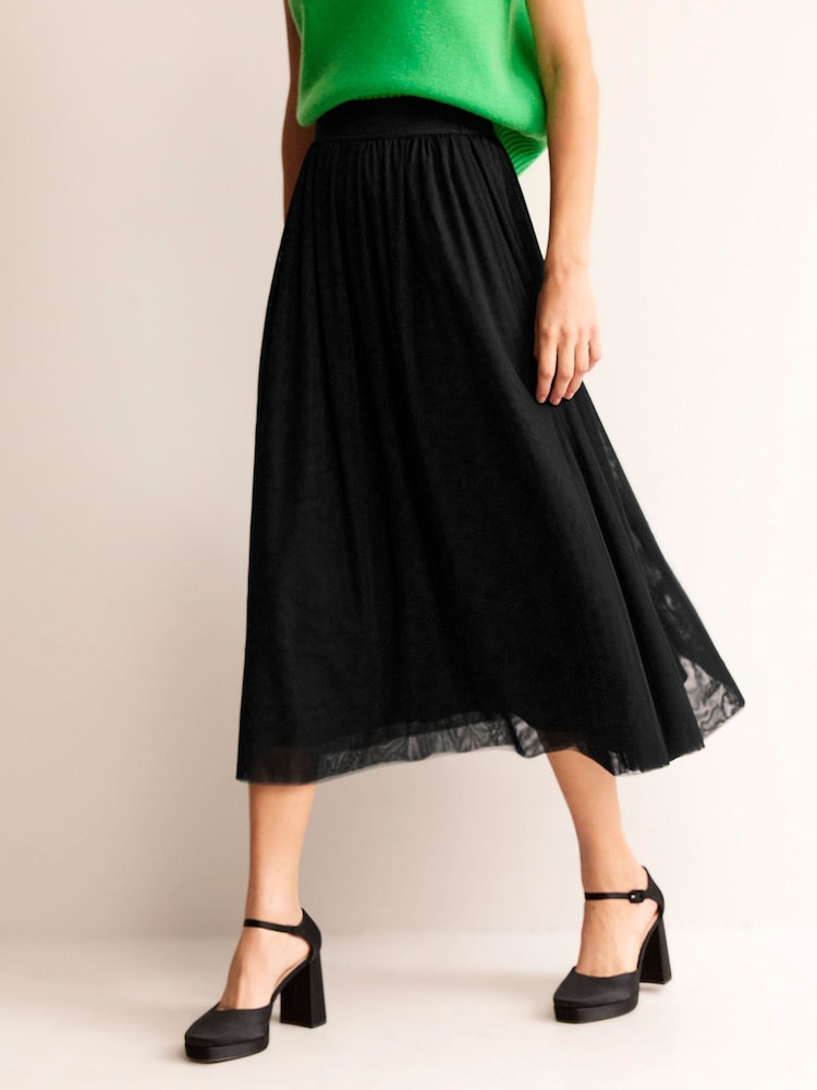 Boden Black Tulle Full Midi Skirt - Image 1 of 5 Boden Black Tulle Full Midi Skirt - Image 1 of 5