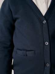 Clarks Navy Girls Bow Sweat School Cardigan - Image 4 of 9
