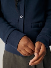 Clarks Navy Girls Bow Sweat School Cardigan - Image 6 of 9