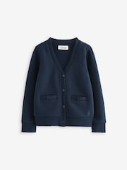 Clarks Navy Girls Bow Sweat School Cardigan - Image 7 of 9
