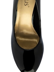 Lotus Black Round Toe Court Shoes - Image 4 of 4