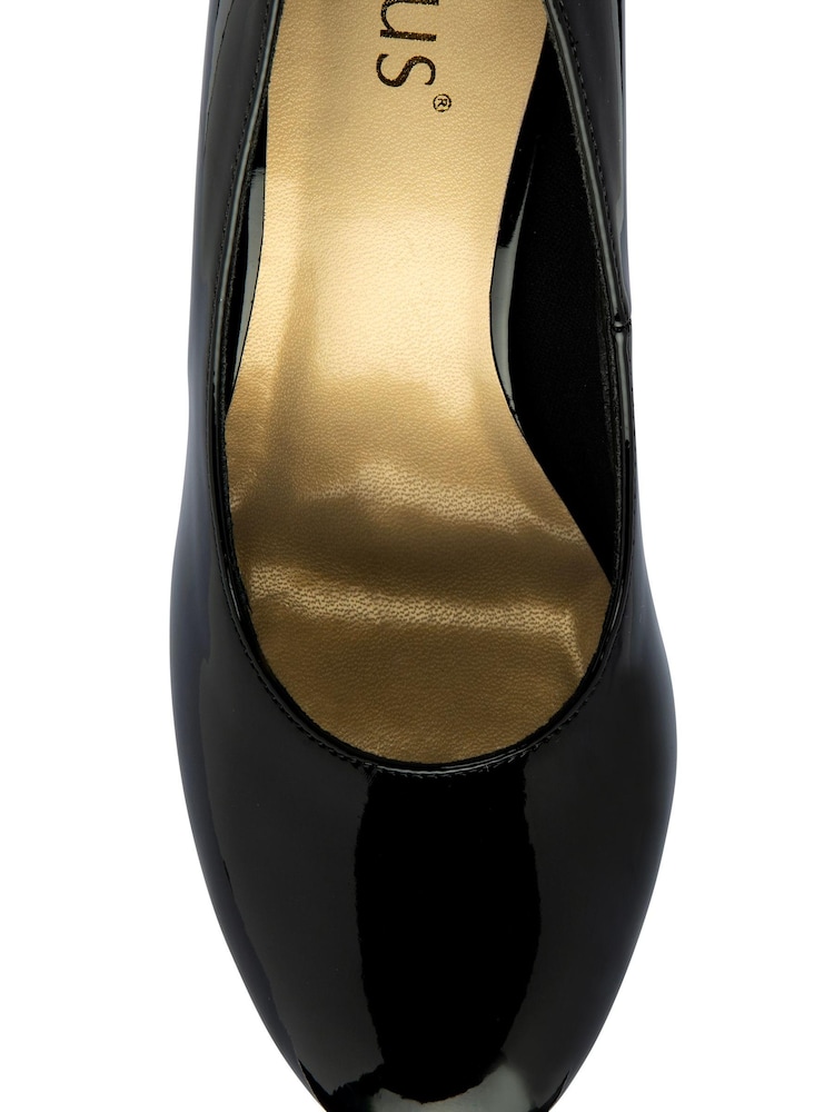 Lotus Black Round Toe Court Shoes - Image 4 of 4