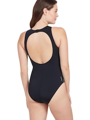 Zoggs Hi Front High Coverage One Piece Swimsuit - Image 2 of 7