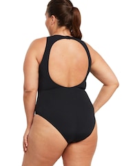 Zoggs Hi Front High Coverage One Piece Swimsuit - Image 4 of 7