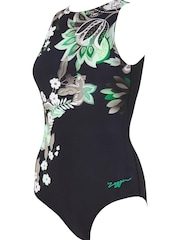 Zoggs Hi Front High Coverage One Piece Swimsuit - Image 6 of 7
