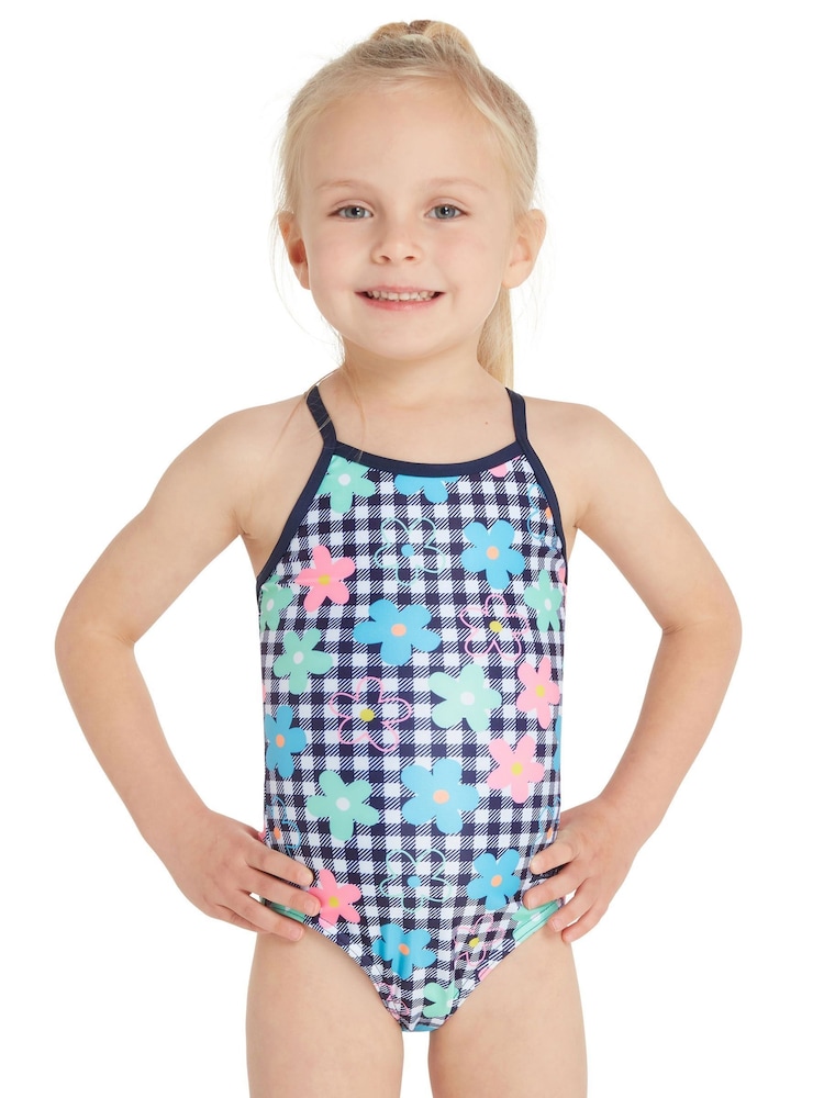 Zoggs Girls Tex Back One Piece Swimsuit - Image 1 of 5
