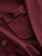 Burgundsko rdeča - Šolska jopica z V-izrezom Clarks - Slika 10 iz 10