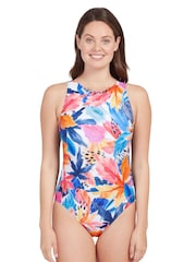 Zoggs Hi Front High Coverage One Piece Swimsuit - Image 2 of 7