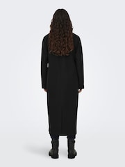 JDY Black Tailored Maxi Length Coat - Image 2 of 7