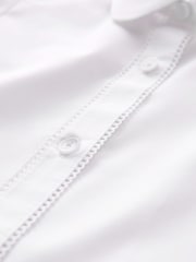 Clarks White Short Sleeve Girls School Shirts 2 Pack - Image 4 of 6