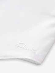 Clarks White Short Sleeve Girls School Shirts 2 Pack - Image 5 of 6