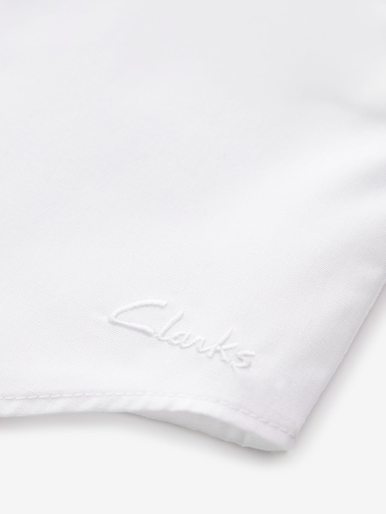 Blanc - Clarks Filles School Chemises 2 Lot - Image 5 of 6
