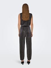 JDY Black Plisse Wide Leg Party Jumpsuit - Image 2 of 5