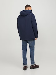 JACK & JONES Blue Parka Coat - Image 3 of 7