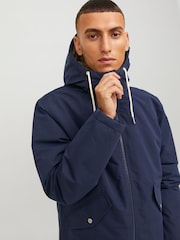 JACK & JONES Blue Parka Coat - Image 4 of 7
