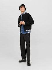 JACK & JONES Black Wool Bomber Jacket - Image 3 of 5
