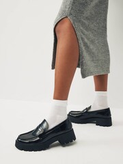 JDY Grey Knitted Midi Skirt - Image 4 of 6