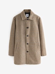 JACK & JONES Brown Wool Blend Tailored Coat - Image 5 of 5