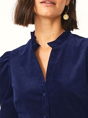 Aspiga Blue Percy Corduroy 100% Cotton Midi Dress - Image 4 of 5
