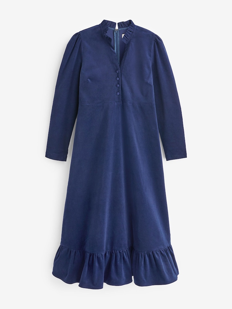Aspiga Blue Percy Corduroy 100% Cotton Midi Dress - Image 5 of 5