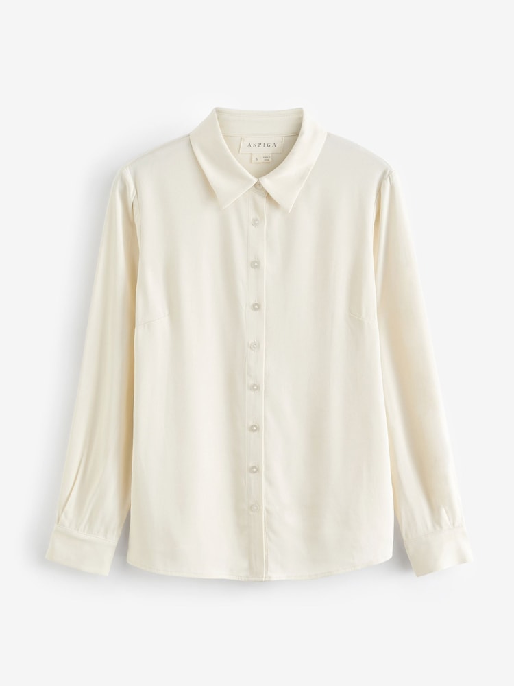 Aspiga Tamara Satin White Shirt - Image 5 of 5