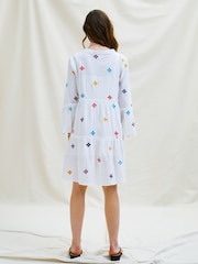 Aspiga White Embroidered Cristina Kaftan - Image 2 of 6