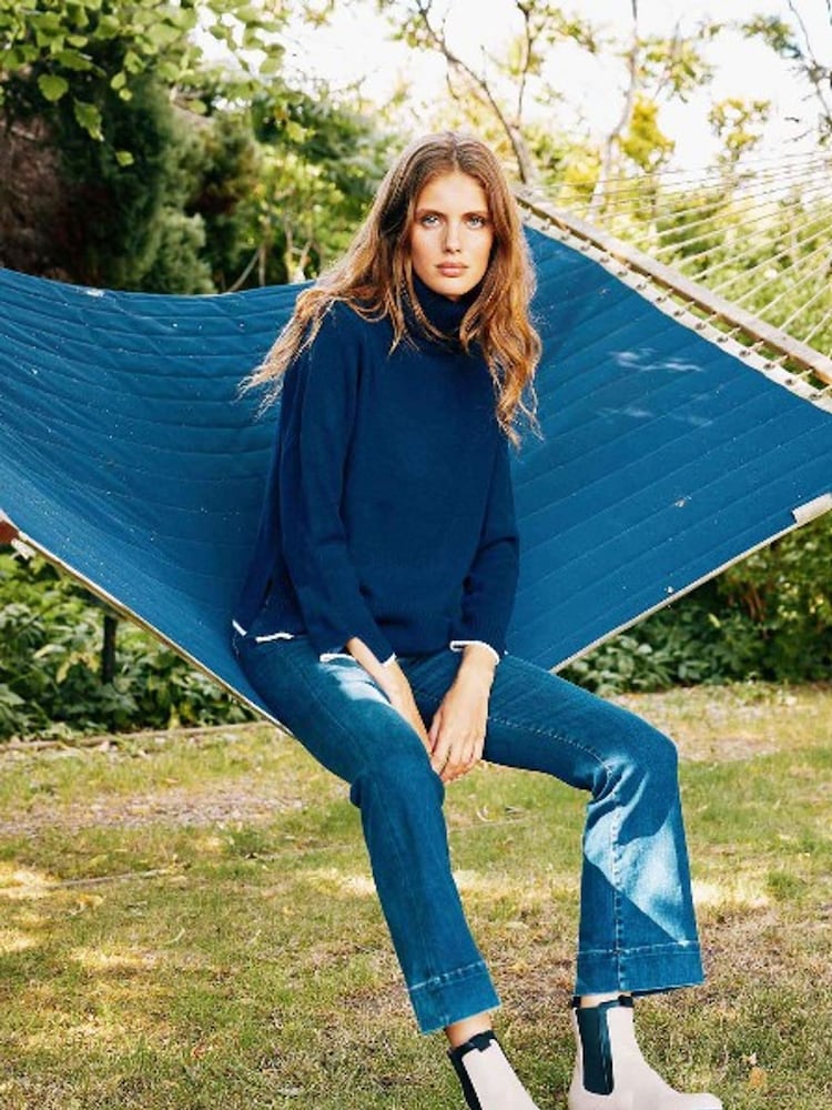 Aspiga Blue Lyla Roll Neck Jumper - Image 2 of 5