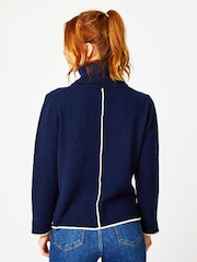 Aspiga Blue Lyla Roll Neck Jumper - Image 3 of 5