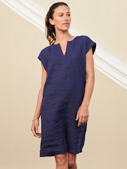 Aspiga Blue 100% Linen Dori Dress - Image 1 of 6