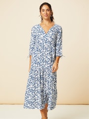 Aspiga Blue Virginia Viscose Midi Dress - Image 1 of 4