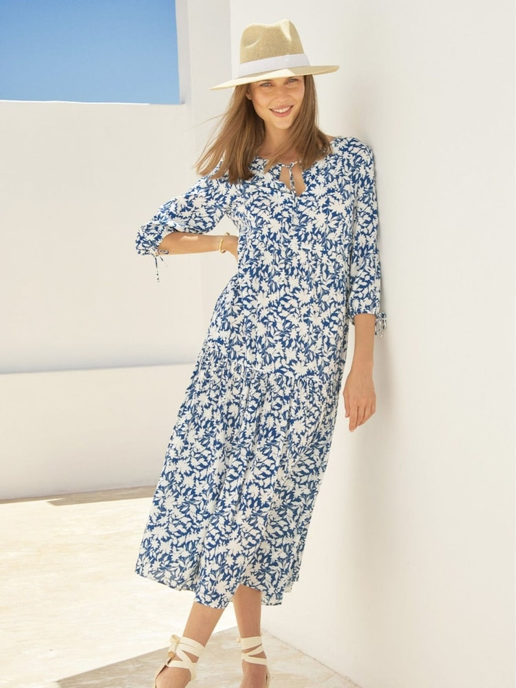 Aspiga Blue Virginia Viscose Midi Dress - Image 2 of 4