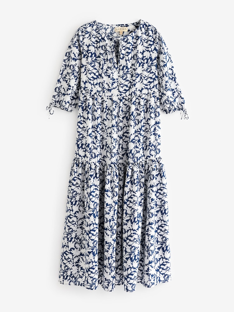 Aspiga Blue Virginia Viscose Midi Dress - Image 4 of 4