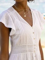 Aspiga White Nyla Beach 100% Cotton Kaftan - Image 6 of 6