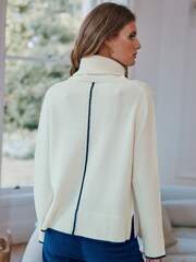 Aspiga Blue Lyla Roll Neck Jumper - Image 2 of 4