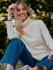 Aspiga Blue Lyla Roll Neck Jumper - Image 4 of 4
