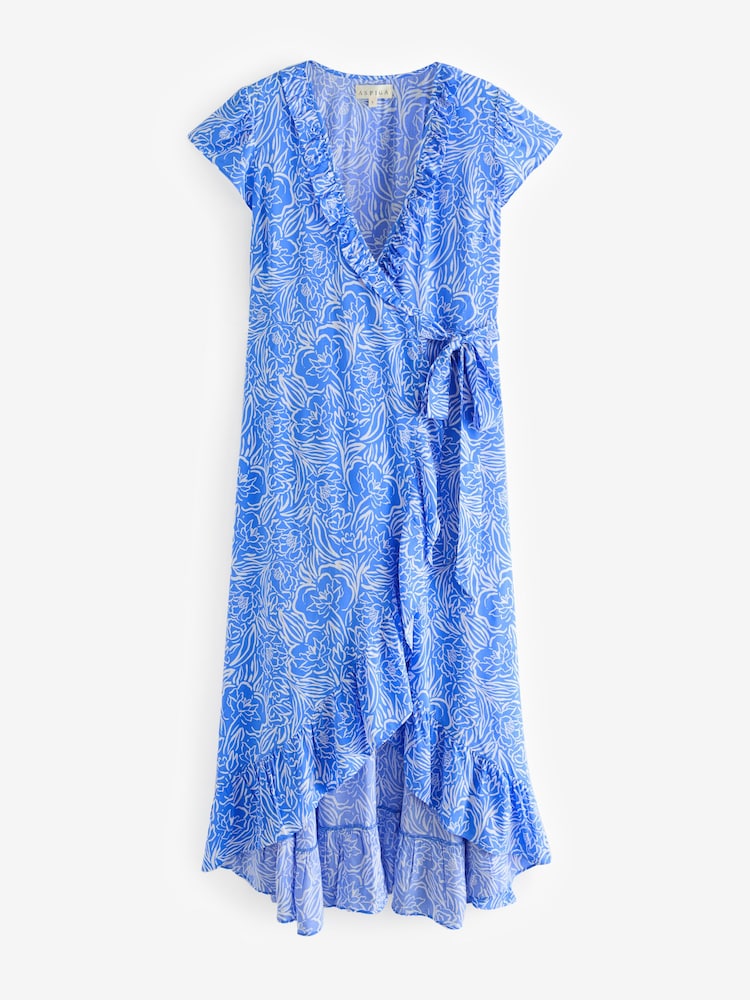 Blau - Aspiga Demi Wickelkleid - Bild 4 von 4