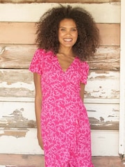 Aspiga Pink Chelsea EcoVero™ Wrap Dress - Image 3 of 4