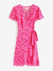Aspiga Pink Chelsea EcoVero™ Wrap Dress - Image 4 of 4