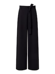 French Connection Black Whisper Full Length Palazzo Trousers - Image 4 of 4