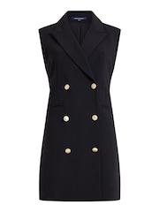 French Connection Black Whisper Sleeveless Tux Dress - Image 4 of 4