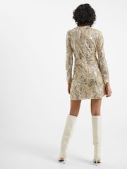 French Connection Metallic Deniz Embellished Mini Dress - Image 2 of 4