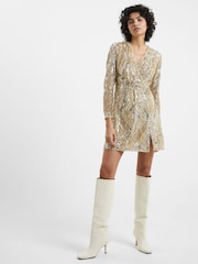 French Connection Metallic Deniz Embellished Mini Dress - Image 3 of 4