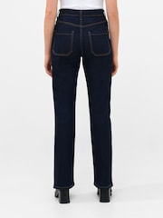 French Connection Blue Stretch Wide Flare Denim Jeans - Image 2 of 4