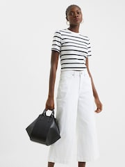 فاتح/أبيض - French Connection Cotton Rallie Crew T-Shirt - صورة 1 من 4