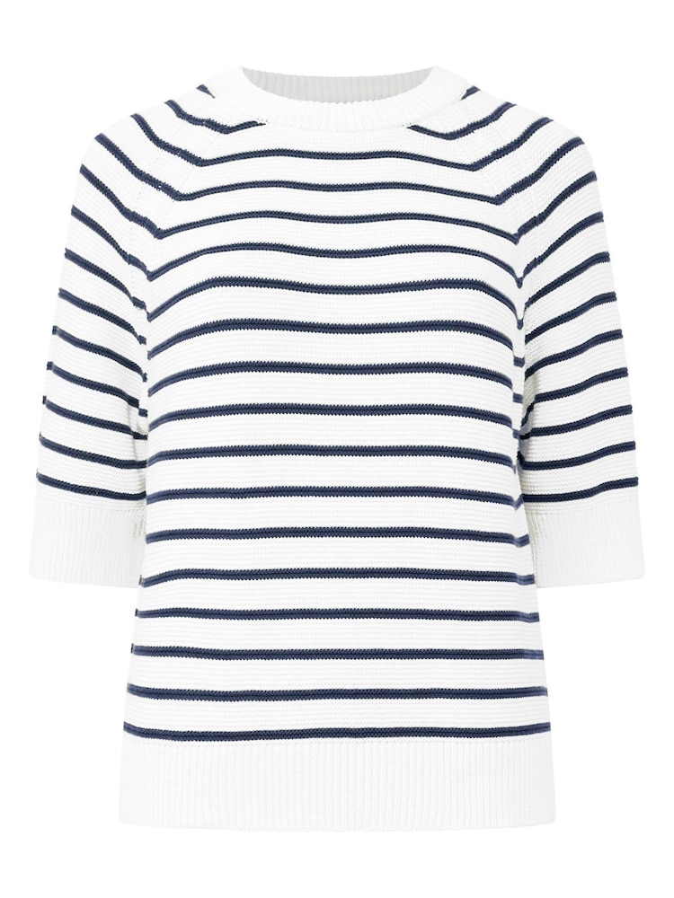 فاتح/أبيض - French Connection Cotton Rallie Crew T-Shirt - صورة 4 من 4