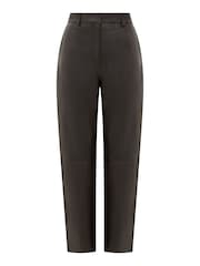 French Connection Black Leather Connie Trousers - Image 4 of 4