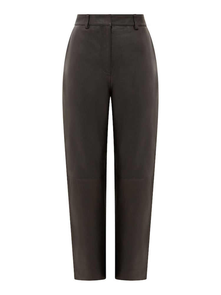 French Connection Black Leather Connie Trousers - Image 4 of 4