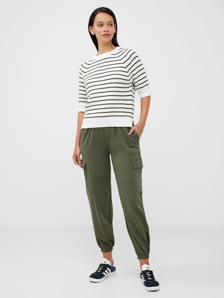 French Connection Light/White 100% Cotton Short Sleeve Lily Mozart Jumper - Image 1 of 4