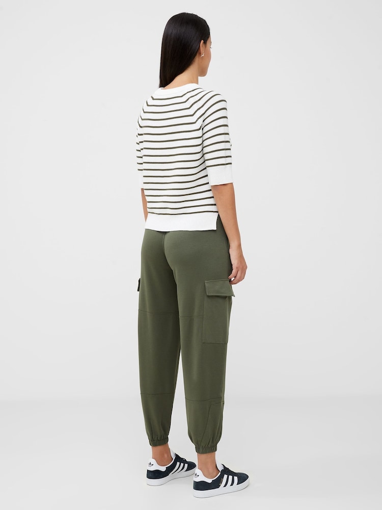 French Connection Light/White 100% Cotton Short Sleeve Lily Mozart Jumper - Image 2 of 4
